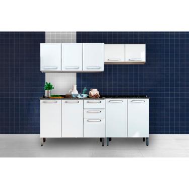 Imagem de Cozinha Completa Evidence 4 Peças (2Aéreos+2Balcões) C4P61 Branco - Bertolini