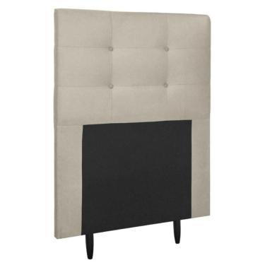 Imagem de Cabeceira Estofada Cama Box Solteiro 90 Cm Cristal Suede Bege
