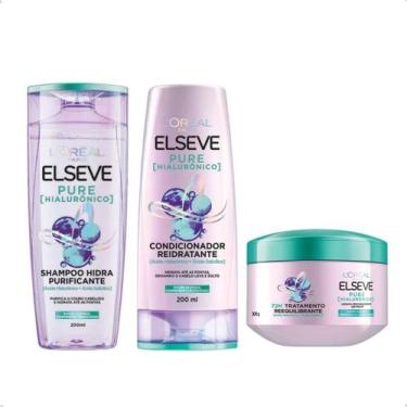 Imagem de Kit Linha Elseve Pure Hialurônico Com Máscara De Tratamento - L'Oréal 