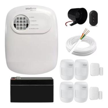 Imagem de Kit Alarme Intelbras ANM 24 NET Central 4 Sensores IVP Fio 2 Sensores 