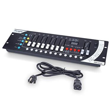 Imagem de Pknight Controlador de luz DMX, console de iluminação DMX 192ch, controlador de placa de iluminação simples para luzes de palco, luz DJ e Ktv