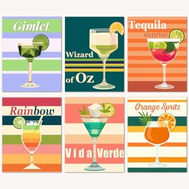 Imagem de Bougimal Pacote com 6 kits de pintura por números para iniciantes, 28 cm L x 35,5 cm C conjunto de 5 tintas acrílicas DIY em tela sem moldura na caixa, kits de pintura por números para decoração de