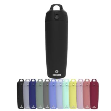 Imagem de Garrafa Squeeze Academia Resistente Camada Dupla 600ml Color de policarbonato (Preto)