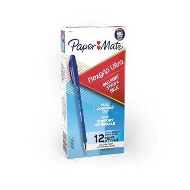 Imagem de Paper Mate 9610131 Caneta esferográfica FlexGrip Ultra, tinta azul, média, dúzia