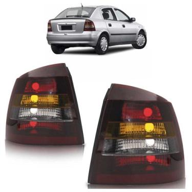 Imagem de Lanterna Traseira Astra Hatch 1998 1999 2000 2001 2002 Tricolor Fumê L