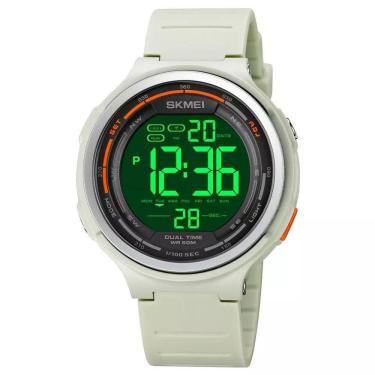 Imagem de Relógio masculino skmei 1841 esportivo digital led branco