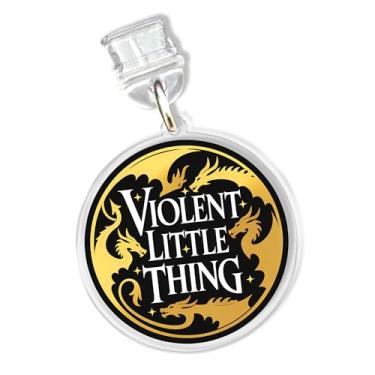 Imagem de Berloques violentos Little Thing para Kindle para telefone, pingente de plugue de poeira 4,8 cm, livro de quarta asa, cavaleiro de dragão, relâmpago fantasia/porta de carregamento tipo C acessórios de