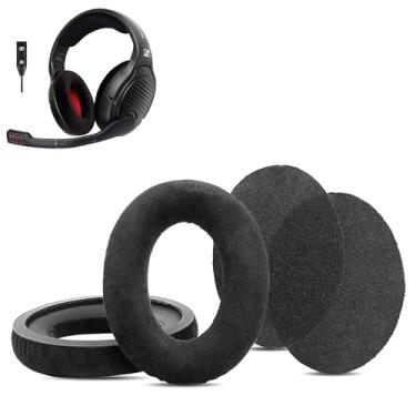 Imagem de HTINDUSTRY Almofadas De Substituição Para Fones Ouvido Sennheiser Hzp41 Hzp26 G4Me One Game Pc 363D 360 373D, Macias Tecido E Espuma Alta Densidade