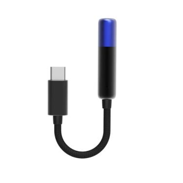 Imagem de SHANLING UA MINI USB C DAC atualizado com cabos de áudio de alta resolução 3,5 mm fêmea para tipo C macho amplificador de fone de ouvido sem perdas para smartphones/PC/laptops/players (azul)