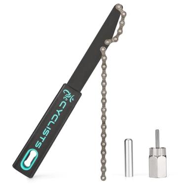 Imagem de Kit de ferramentas de remoção de cassete de bicicleta - Ferramentas de remoção de roda dentada de bicicleta - Chicote de corrente e ferramenta de bloqueio com pino guia de 5 mm/12 mm para cassete de