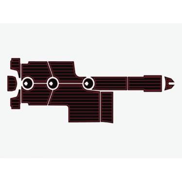 Imagem de Plataforma de natação Mastercraft XT21 Cockpit 2017 6 mm Espuma EVA Faux Teak Marine Floor (preto sobre vermelho)