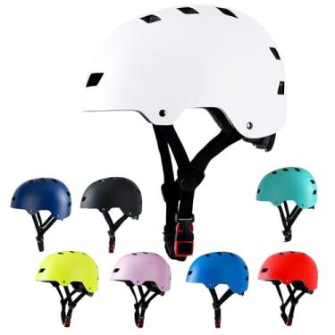 Imagem de Capacete de bicicleta 3 tamanhos para adolescentes, crianças, jovens, adultos, Bavilk capacete de skate ajustável, multiesportivo, ciclismo, patinação, patins, patins em linha, patins para meninas