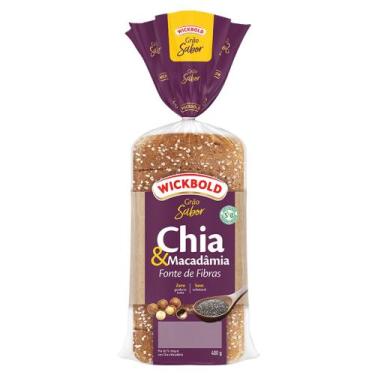 Imagem de Pão Integral Chia e Macadâmia Wickbold Grão Sabor Pacote 400g