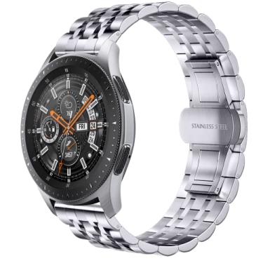 Imagem de ZPJPPLX Pulseira de substituição de relógio de metal de liberação rápida de 20 mm, Galaxy Watch 5, para Samsung Galaxy Watch 4/Watch 5 Pro/Garmin Move Trend/Forerunner 158/Venu Sq2/Amazfit GTR3/GTR4
