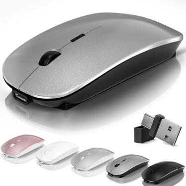 Imagem de Mouse Kovess sem fio Bluetooth recarregável para laptop