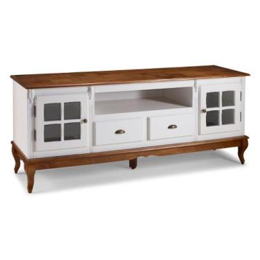 Imagem de Rack para Sala com Pés Luis XV 2 Portas 2 Gavetas e Nicho Hannover 608