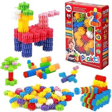 Imagem de Brinquedo Montar Plakt Engrenagens Educativo Criativo - Paki Toys