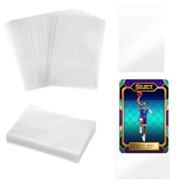 Imagem de AHANDMAKER 100Pcs Photocard Sleeves 3.5 x 2.3 Inch Clear OPP Cellophane Card Sleeves Waterproof Topload Card Holder for Sports, Game, Kpop Cards, Albums Photocards