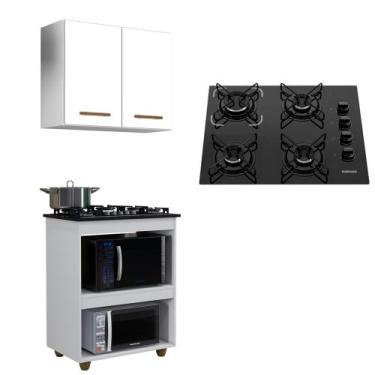 Imagem de Kit Cozinha Balcão Armário Turim e Cooktop 4 Bocas Itatiaia - KAIKI MÓ