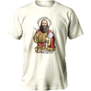 Imagem de Camiseta De Algodão Masculino E Feminino Religiosa São João Paulo Apos