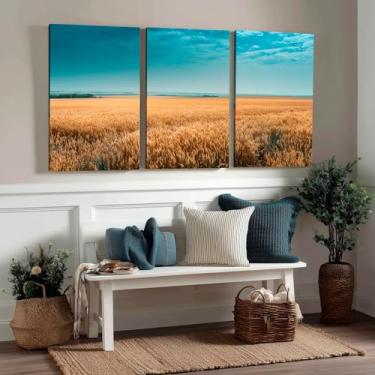 Imagem de Kit 3 Quadros Decorativos Canvas, Arte Para Quarto, Sala, Corredor, 40x50cm, Paisagem