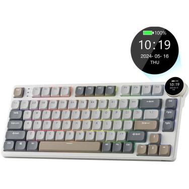 Imagem de Teclado Mecanico Royal Kludge RKN80 75% Sem Fio Switch Red
