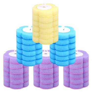 Imagem de Kit de limpeza de escova de vaso sanitário 2 em 1, descartável, conjunto de escova e suporte de vaso sanitário montado na parede com 36 cabeças de substituição, limpeza profunda de 360° para banheiro