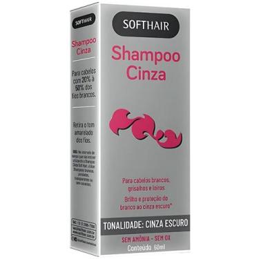 Imagem de Shampoo Cinza Escuro Soft Hair Cabelo Grisalho Profissional Sem Amonia