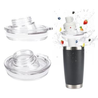 Imagem de LUVCOSY Pacote com 1 adaptador para copos YETI Rambler 16/567.0 g & cartuchos de sabores Cirkul, livre de BPA, à prova de vazamento (Tumbler & Cirkul não incluídos)