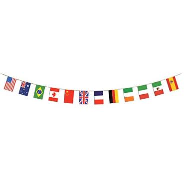 Imagem de Beistle Bandeira de bandeira internacional, 30,5 cm x 35,5 cm, multicolorido