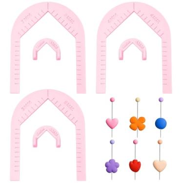 Imagem de GeryVtee Conjunto de ferramentas de incorporação de pinos de argila polimérica para brincos de argila de polímero, cortadores de argila, ferramentas de argila de polímero, guia de broca (rosa)