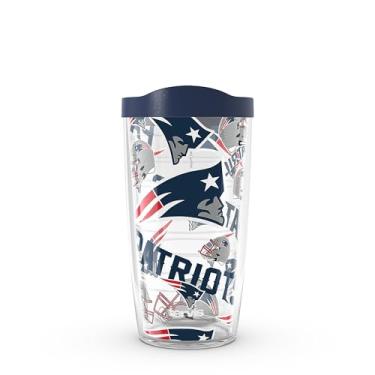 Imagem de Tervis NFL New England Patriots - Copo de viagem com isolamento térmico de parede dupla feito nos EUA mantém as bebidas frias e quentes, 473 ml,