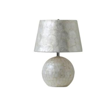 Imagem de Abajur de cabeceira Luminária de mesa em formato concha para sala estar, quarto e estudo cabeceira com design minimalista(Grande)