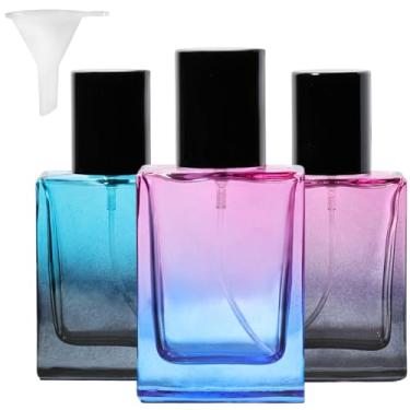 Imagem de Beomeen Frascos de perfume pulverizador atomizador de vidro vazio, pacote com 3 frascos de spray de viagem recarregáveis de 30 ml para fragrância ou óleo essencial, atomizadores de colônia portáteis