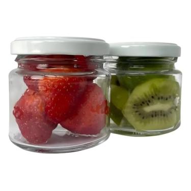 Imagem de 12 Potes De Vidros 150ml Mini Belem Com Tampas Lacres (Xadre Verde)