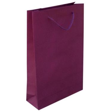 Imagem de Kit 30 Sacolas Roxa Papel Presente 25X17X6 Lembrança Festa