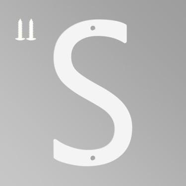 Imagem de Números de casa branca de 15 cm para uso externo, letras de metal para placas externas, letras de endereço de casa de alumínio antiferrugem para porta da frente, escritório e decoração de jardim