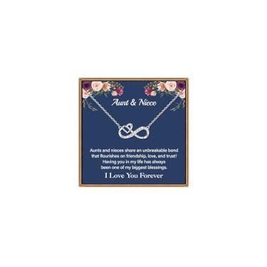 Imagem de IEFLIFE Colar de presente para mulheres – Corrente de prata esterlina 925 banhada a ouro branco 14K com coração infinito para mãe, filha, presente de aniversário para avó, neta, amigas, joias