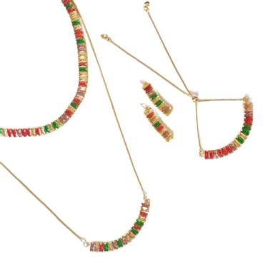 Imagem de Conjunto Riviera Colorido Folheado!