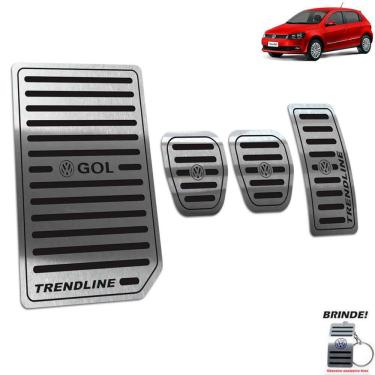 Imagem de Descanso + Pedaleira Volkswagen Gol Trendline G6 G7 Preto