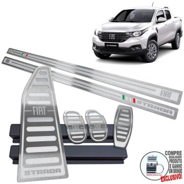 Imagem de Descanso Pedaleira Manual Soleira Prata Fiat Strada 2021/