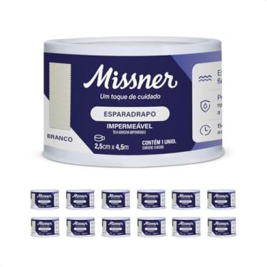 Imagem de Kit com 12 Esparadrapo Impermeável Branco - 12 Unidades - 2,5cm X 4,5m