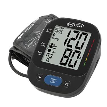 Imagem de Monitor de Pressão Arterial Digital, Display LCD, Bluetooth, Braçadeira Ajustável em Nylon, Detector de Arritmia, Memória Múltipla, Preto, para Adultos