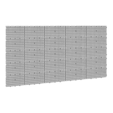 Imagem de Painel de Ferramentas Perfurado Modular 148x87 + 120 Ganchos Pegboard Organizador Parede(Prata)
