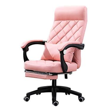 Imagem de UISLA Computador ergonômico alto encosto escritório com apoio para os pés giratório computador executivo reclinável altura ajustável jogos com suporte lombar