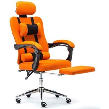 Imagem de UISLA Mesa de computador de escritório para jogos, ergonômica, ajustável, giratória, braço, azul