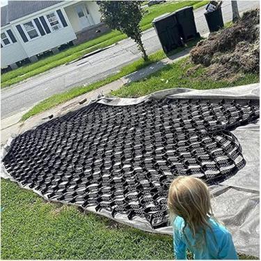 Imagem de Polietileno de grade de solo de 5 cm de espessura, estabilizador de passarela de grade de cascalho, grade de cascalho de ervilha para pátios, galpões, encostas, caminhos e estacionamento