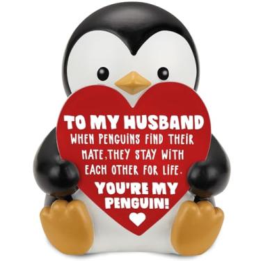 Imagem de akeke Gifts for Husband from Wife, to My Husband Mini Cute Penguin, Funny Wedding Anniversary Birthday Gifts for Him Husband Men, Romantic I Love You Gift for Valentine Christmas Cute Decor AEE1