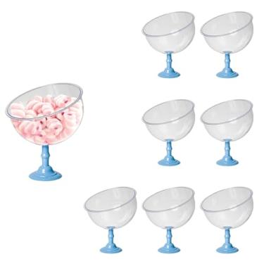 Imagem de 8 Baleiros 1,5l Taça Premium Bomboniere Acrílico Elegante (AZUL CLARO)