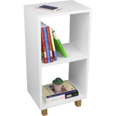 Imagem de EVOLUKIT, Mesa de Cabeceira Nicho 60x24 Branco c/Prateleira